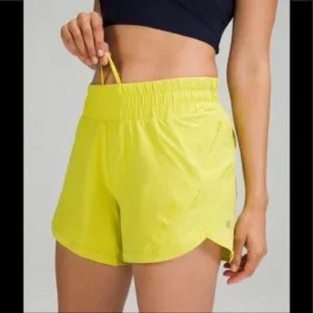 Lululemon Track That Short 3" Sonic Yellow Size 6